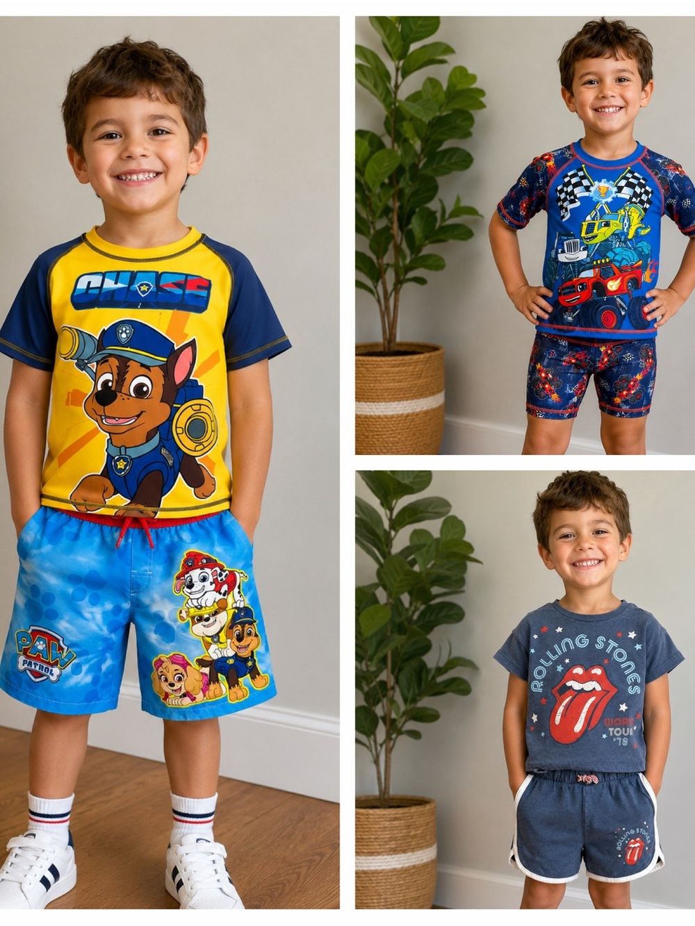 Nickelodeon & Rolling Stone Bundle, Paw Patrol, Blaze, Swimsuit Size SM